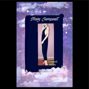 BELLE LOOKS•  Navy Lightweight Jumpsuit/ (S) NWT!